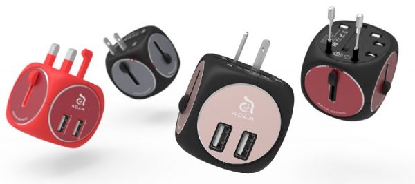 شارژر و آداپتور مسافرتی ادم المنتس Adam Elements TA502 Travel Adapter Black/Rose Gold