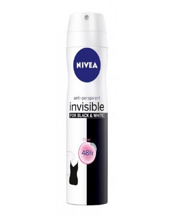 اسپری زنانه Clear Invisible for Black and White 200ml برند Nivea