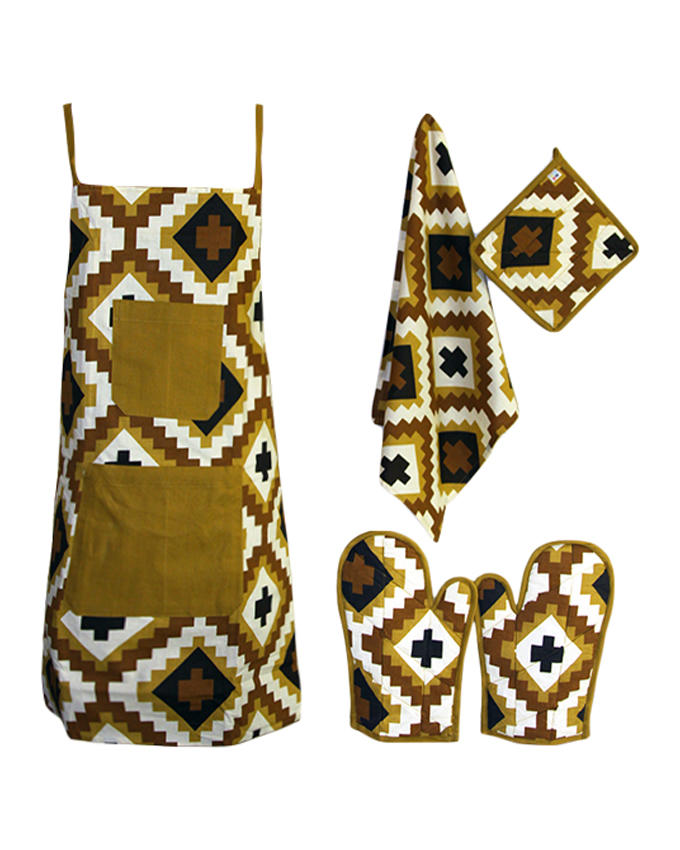 ست پیش بند و دستکش آشپزخانه 12 تکه Swayam